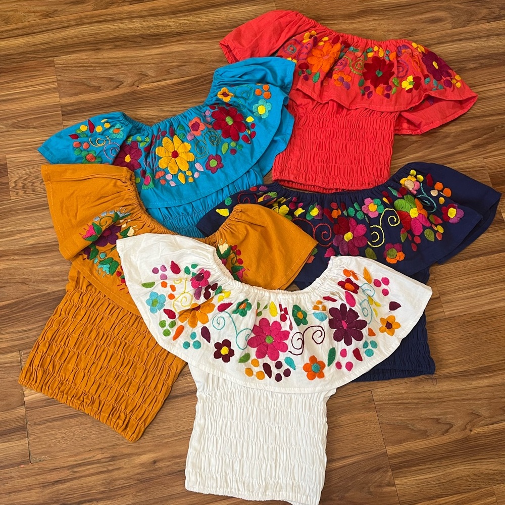 Hand embroidered top